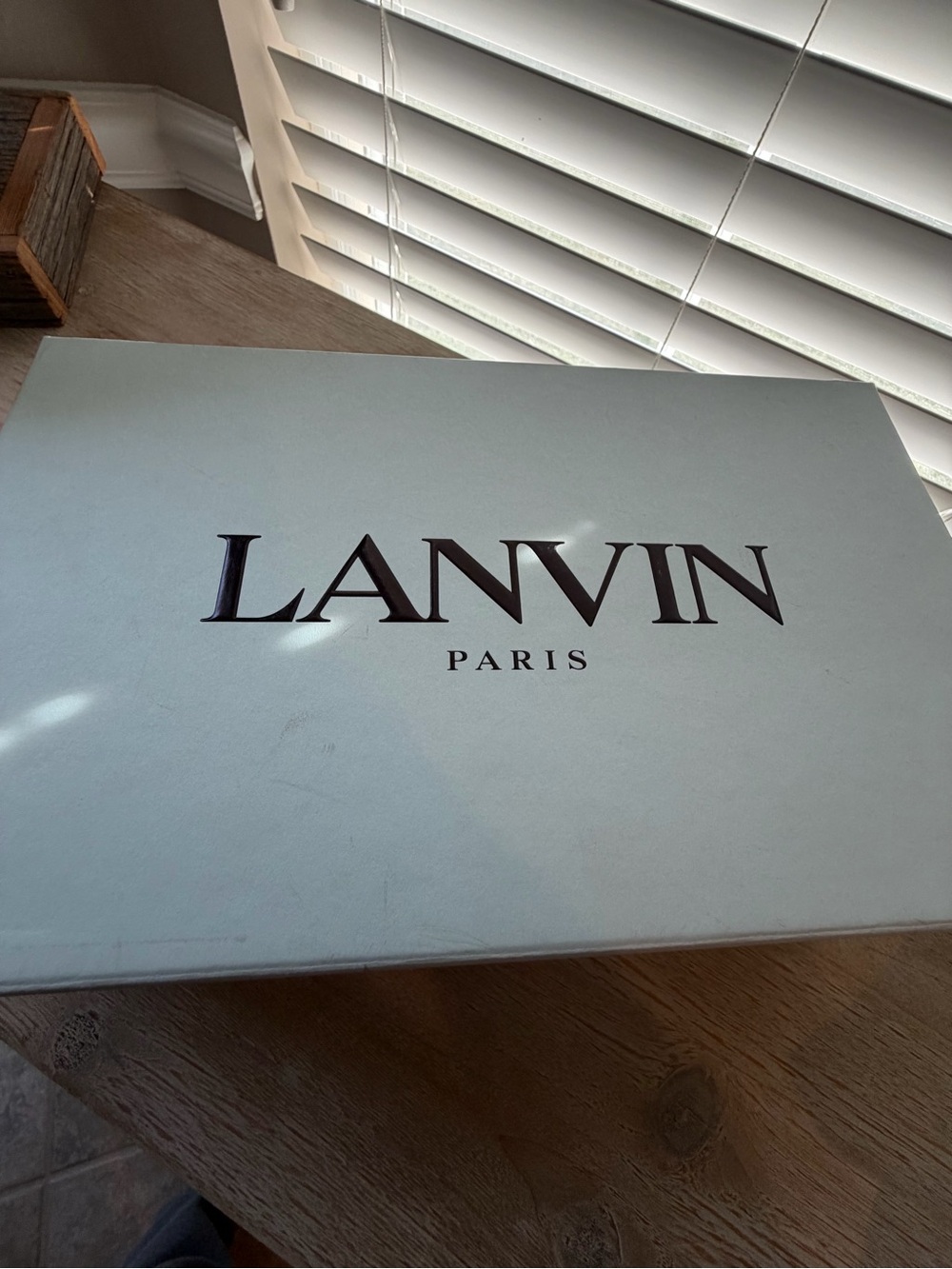 LANVIN Paris Black Leather Bumper Ballerina Flats Square Toe Size 38 - Picture 16 of 16